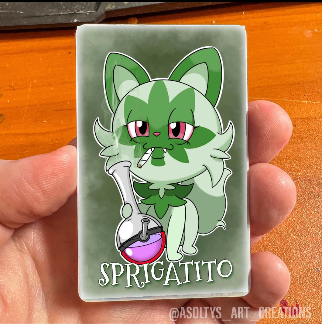 Sprigatito SmokeMon - Pokémon trainer amiibo PVC Card