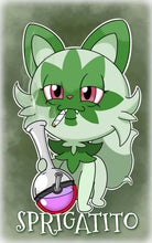 Load image into Gallery viewer, Sprigatito SmokeMon - Pokémon trainer amiibo PVC Card
