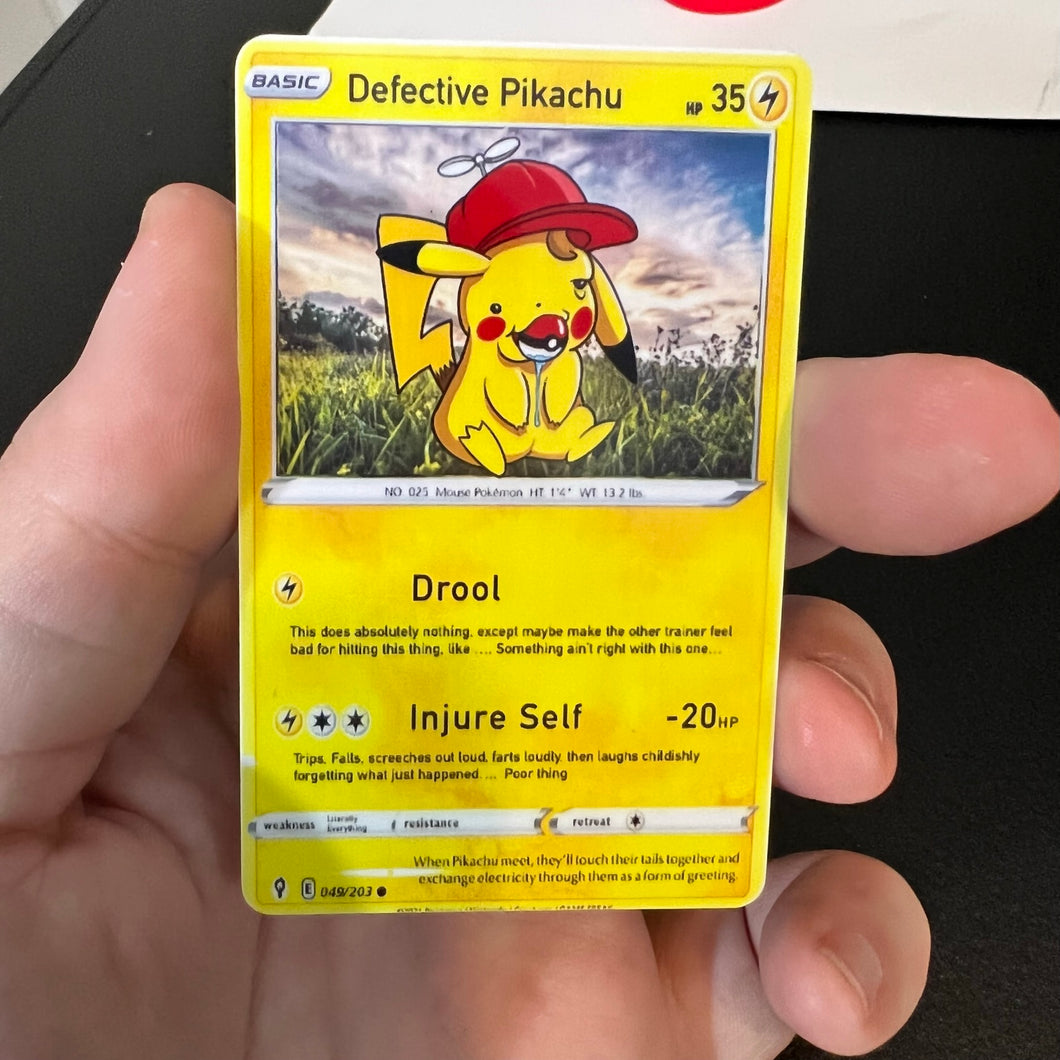 Defective Pikachu PVC amiibo card