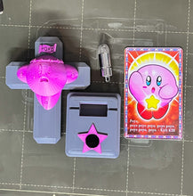 Load image into Gallery viewer, Kirby Crucifix with stand and amiibo prayer card
