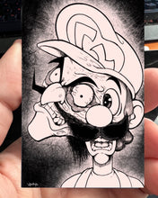Load image into Gallery viewer, Luigie Nintendo x Tomie (Junji ito) inspired art amiibo card
